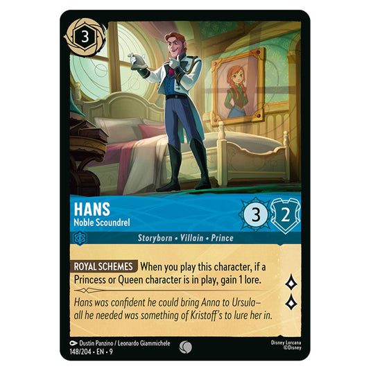 Hans - Noble Scoundrel 148/204 card from the Lorcana set Fabled