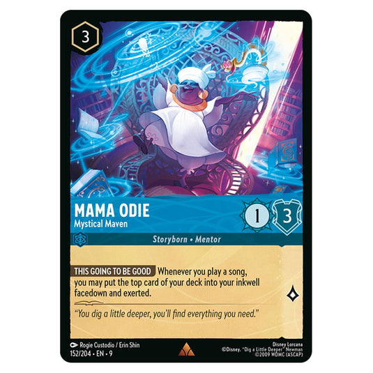 Mama Odie - Mystical Maven 152/204 card from the Lorcana set Fabled
