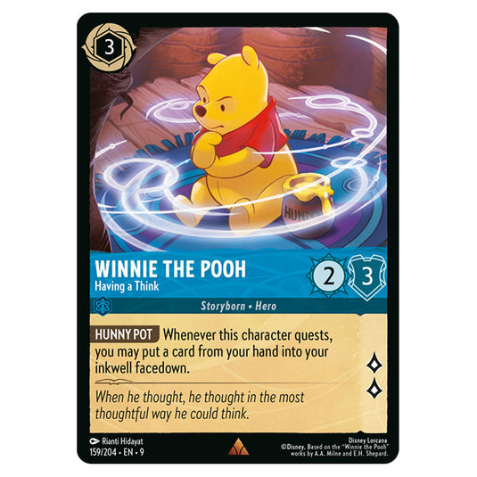 Lorcana - Fabled - Winnie the Pooh - Having a Think (Rare) - 159/204 Lorcana - Fabled - Winnie the Pooh - Having a Think (Rare) - 159/204