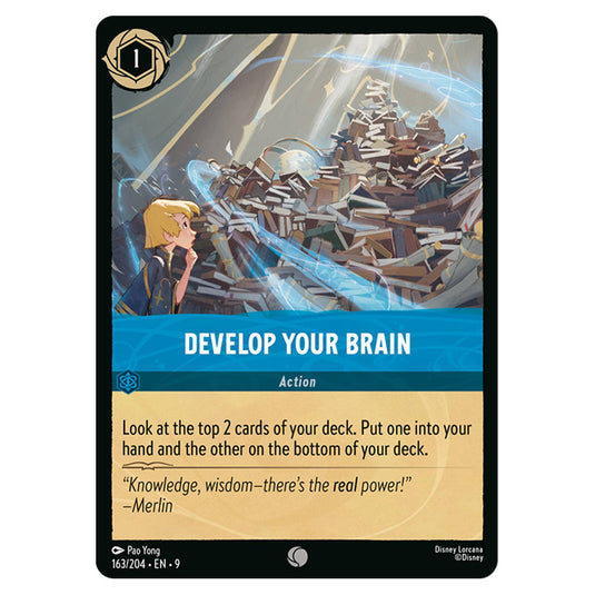 Develop Your Brain 163/204 card from the Lorcana set Fabled