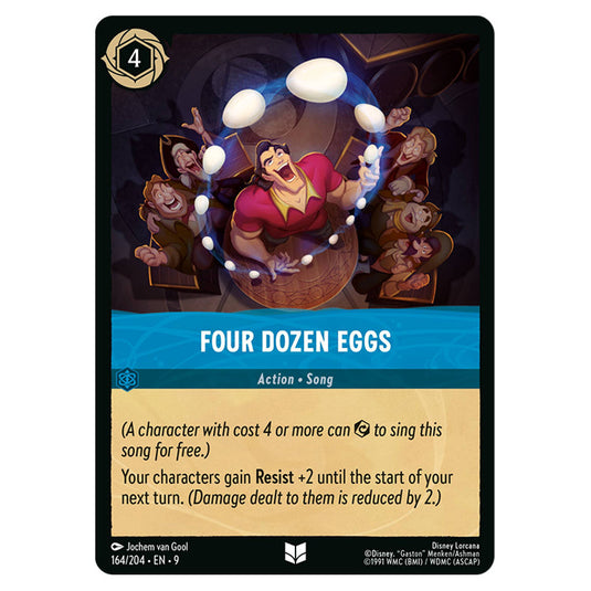 Four Dozen Eggs 164/204 card from the Lorcana set Fabled