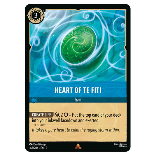 Heart of Te Fiti 168/204 card from the Lorcana set Fabled