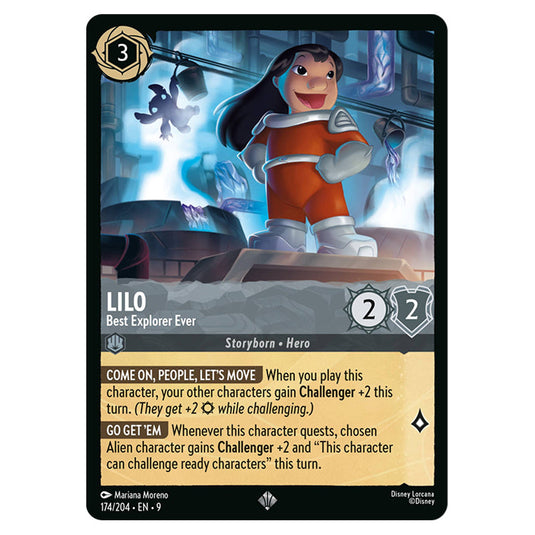 Lilo - Best Explorer Ever 174/204 card from the Lorcana set Fabled