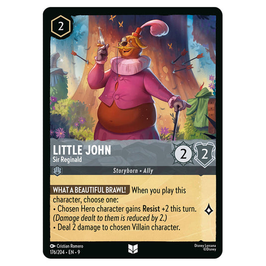 Little John - Sir Reginald 176/204 card from the Lorcana set Fabled