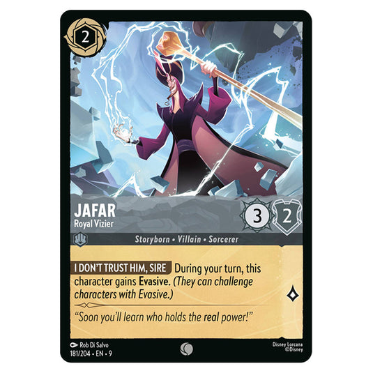 Jafar - Royal Vizier 181/204 card from the Lorcana set Fabled