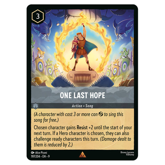 One Last Hope 197/204 card from the Lorcana set Fabled