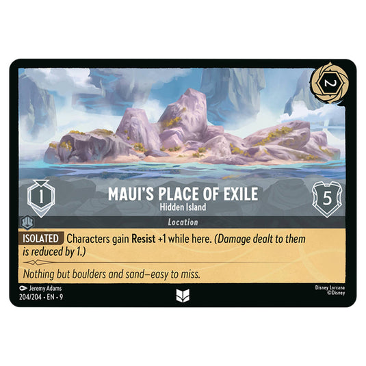 Maui's Place of Exile - Hidden Island 204/204 card from the Lorcana set Fabled