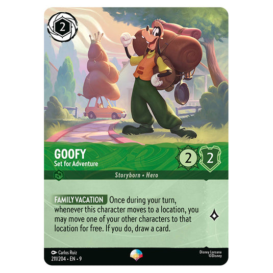 Goofy - Set for Adventure 211/204 card from the Lorcana set Fabled