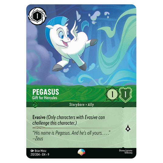 Pegasus - Gift for Hercules 212/204 card from the Lorcana set Fabled
