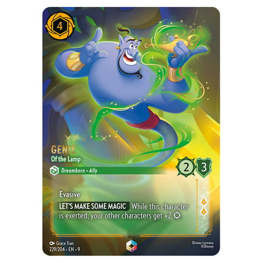 Genie - Of the Lamp 229/204 card from the Lorcana set Fabled