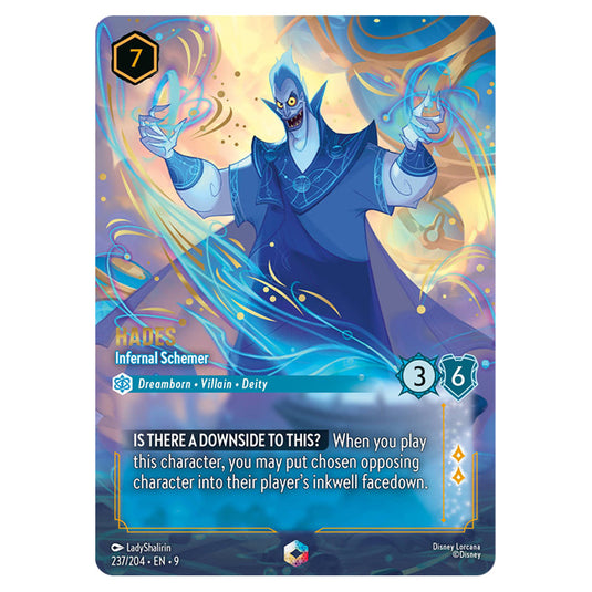 Hades - Infernal Schemer 237/204 card from the Lorcana set Fabled