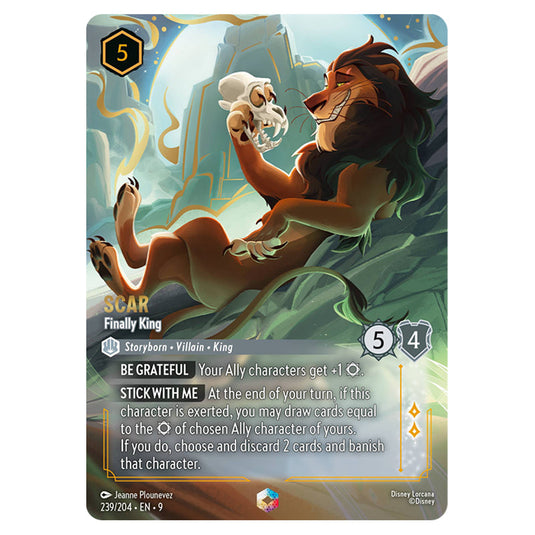 Lorcana - Fabled - Scar - Finally King (Enchanted) - 239/204 Lorcana - Fabled - Scar - Finally King (Enchanted) - 239/204