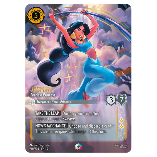 Jasmine - Fearless Princess 240/204 card from the Lorcana set Fabled