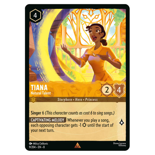 Tiana - Natural Talent 9/204 card from the Lorcana set Reign of Jafar