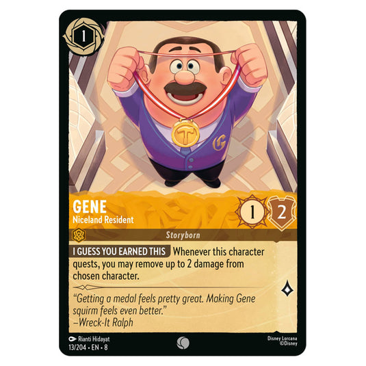 Gene - Niceland Resident 13/204 card from the Lorcana set Reign of Jafar