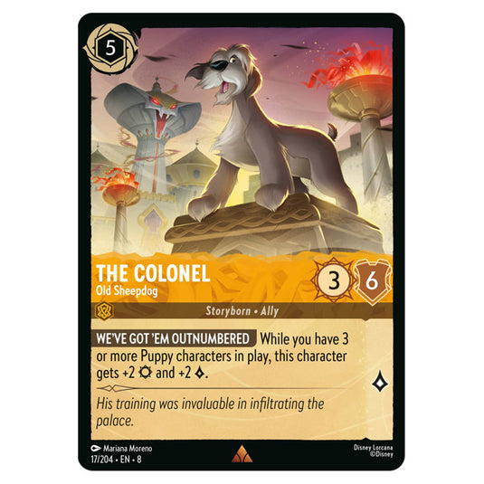 The Colonel - Old Sheepdog 17/204 card from the Lorcana set Reign of Jafar
