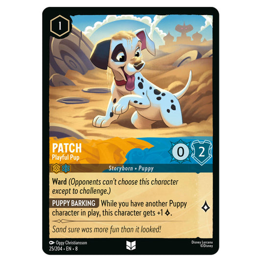 Patch - Playful Pup 25/204 card from the Lorcana set Reign of Jafar