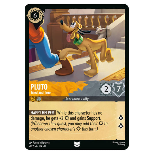 Pluto - Tried and True 28/204 card from the Lorcana set Reign of Jafar