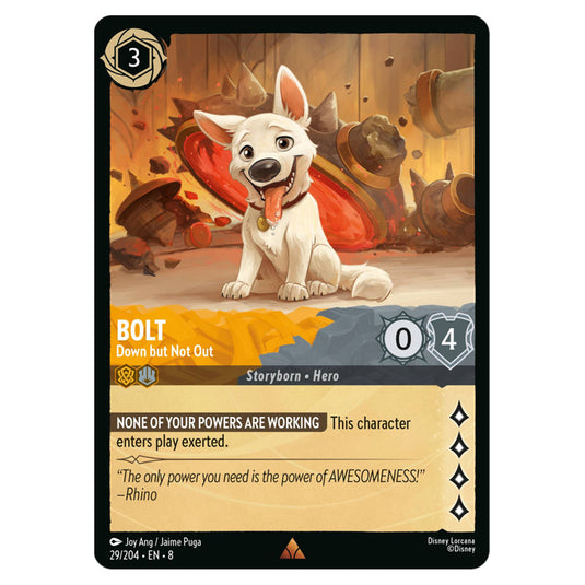 Bolt - Down but Not Out 29/204 card from the Lorcana set Reign of Jafar