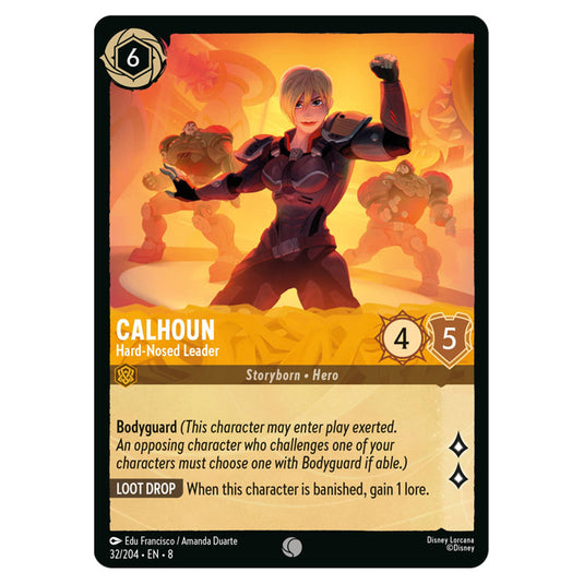 Calhoun - Hard‐Nosed Leader 32/204 card from the Lorcana set Reign of Jafar