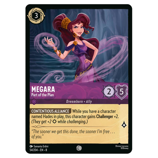 Megara - Part of the Plan 54/204 card from the Lorcana set Reign of Jafar