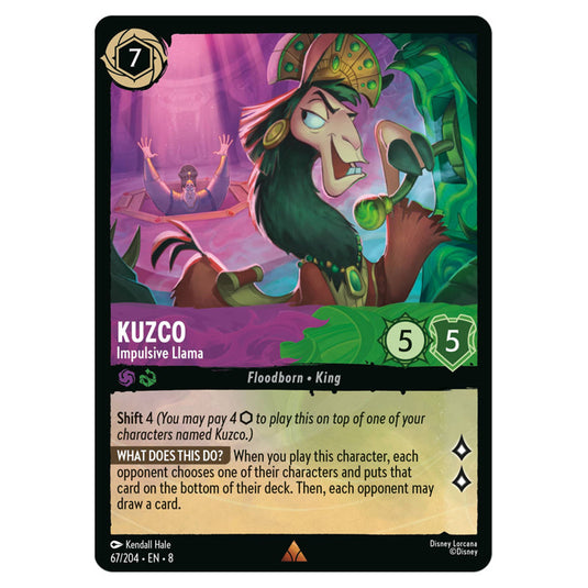Lorcana - Reign of Jafar - Kuzco - Impulsive Llama (Rare) - 67/204 Lorcana - Reign of Jafar - Kuzco - Impulsive Llama (Rare) - 67/204