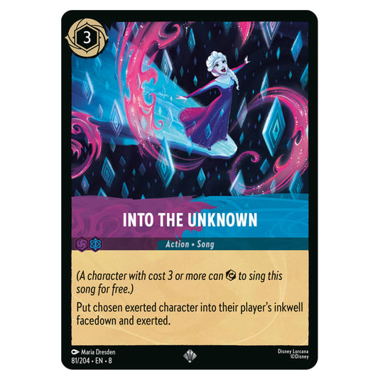 Into the Unknown 81/204 card from the Lorcana set Reign of Jafar