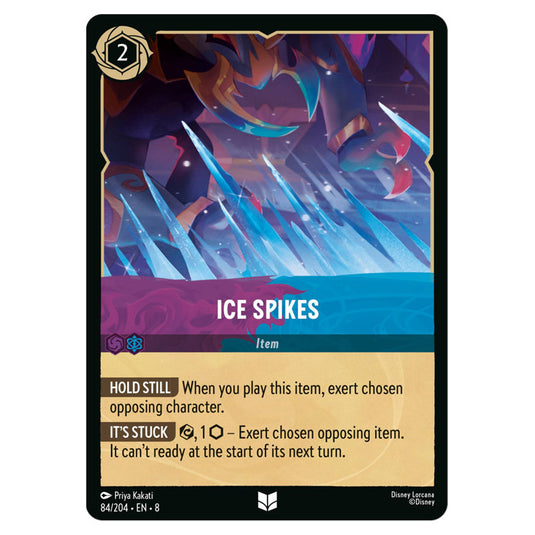 Ice Spikes 84/204 card from the Lorcana set Reign of Jafar