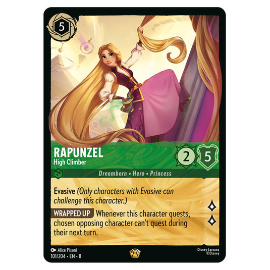 Lorcana - Reign of Jafar - Rapunzel - High Climber (Legendary) - 101/2 Lorcana - Reign of Jafar - Rapunzel - High Climber (Legendary) - 101/2