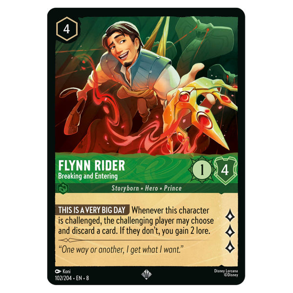 flynn rider lorcana card Flag : r/Lorcana you gain 2 lore. Lorcana - Reign of Jafar