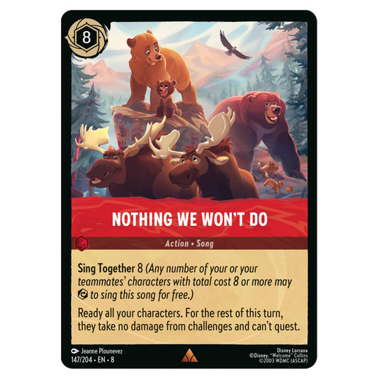Nothing We Won't Do 147/204 card from the Lorcana set Reign of Jafar