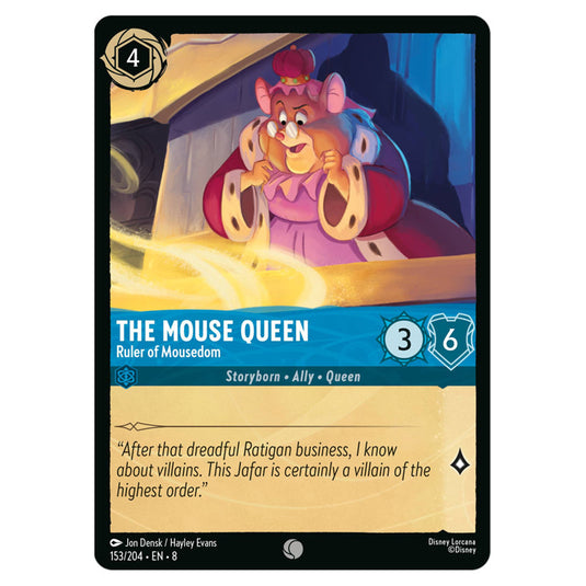 The Mouse Queen - Ruler of Mousedom 153/204 card from the Lorcana set Reign of Jafar