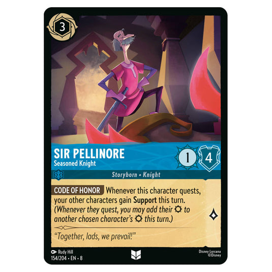 Sir Pellinore - Seasoned Knight 154/204 card from the Lorcana set Reign of Jafar
