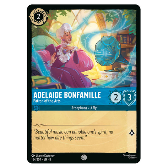 Adelaide Bonfamille - Patron of the Arts 164/204 card from the Lorcana set Reign of Jafar