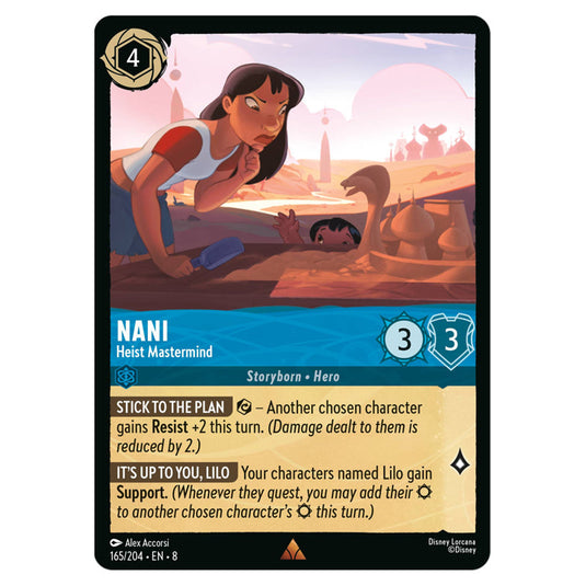 Nani - Heist Mastermind 165/204 card from the Lorcana set Reign of Jafar