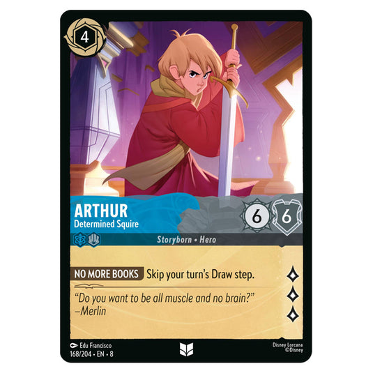 Lorcana - Reign of Jafar - Arthur - Determined Squire (Uncommon) - 168 Lorcana - Reign of Jafar - Arthur - Determined Squire (Uncommon) - 168