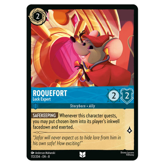 Roquefort - Lock Expert 172/204 card from the Lorcana set Reign of Jafar