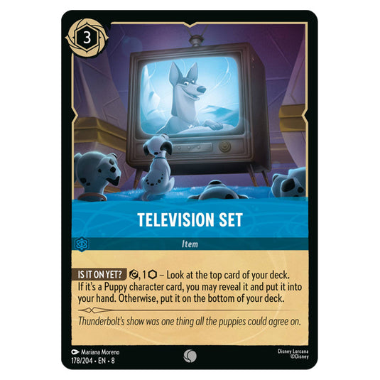 Television Set 178/204 card from the Lorcana set Reign of Jafar