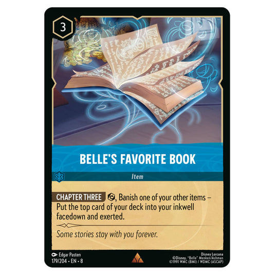Belle's Favorite Book 179/204 card from the Lorcana set Reign of Jafar