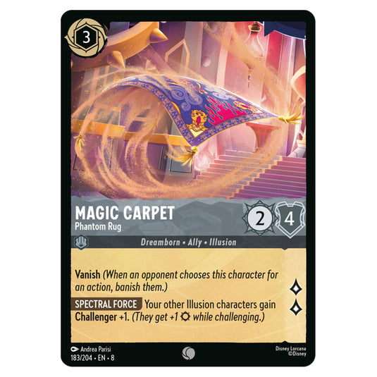 Magic Carpet - Phantom Rug 183/204 card from the Lorcana set Reign of Jafar
