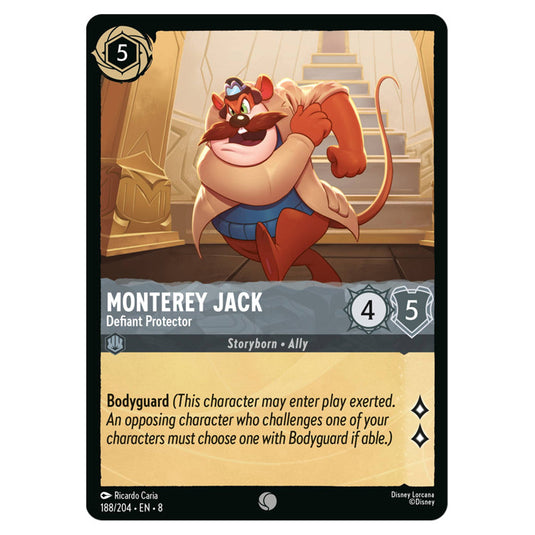Monterey Jack - Defiant Protector 188/204 card from the Lorcana set Reign of Jafar