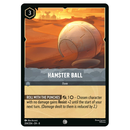 Hamster Ball 204/204 card from the Lorcana set Reign of Jafar