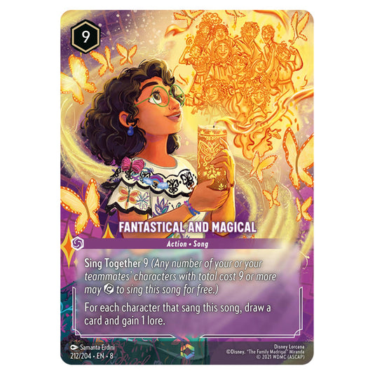 Fantastical and Magical 212/204 card from the Lorcana set Reign of Jafar