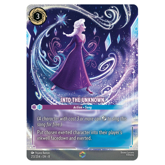 Into the Unknown 213/204 card from the Lorcana set Reign of Jafar