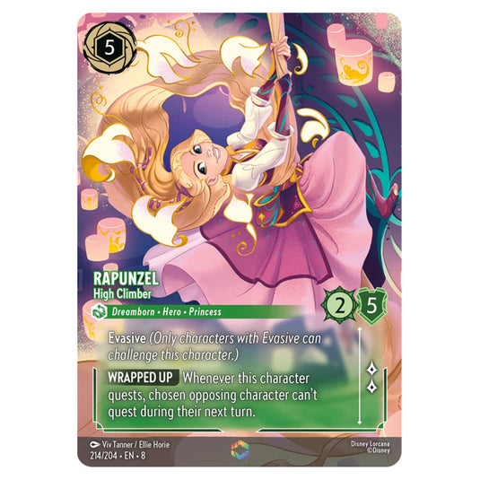 Rapunzel - High Climber 214/204 card from the Lorcana set Reign of Jafar