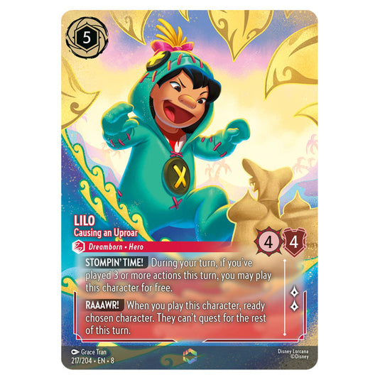 Lilo - Causing an Uproar 217/204 card from the Lorcana set Reign of Jafar