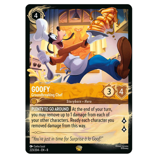 Goofy - Groundbreaking Chef 223/204 card from the Lorcana set Reign of Jafar