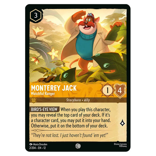 Monterey Jack - Watchful Ranger 2/204 card from the Lorcana set Wilds Unknown
