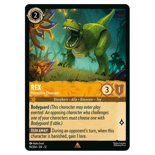 Rex - Protective Dinosaur 10/204 card from the Lorcana set Wilds Unknown