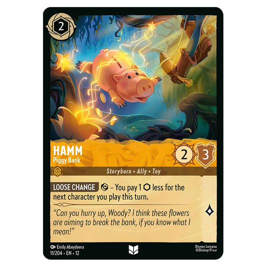 Hamm - Piggy Bank 11/204 card from the Lorcana set Wilds Unknown